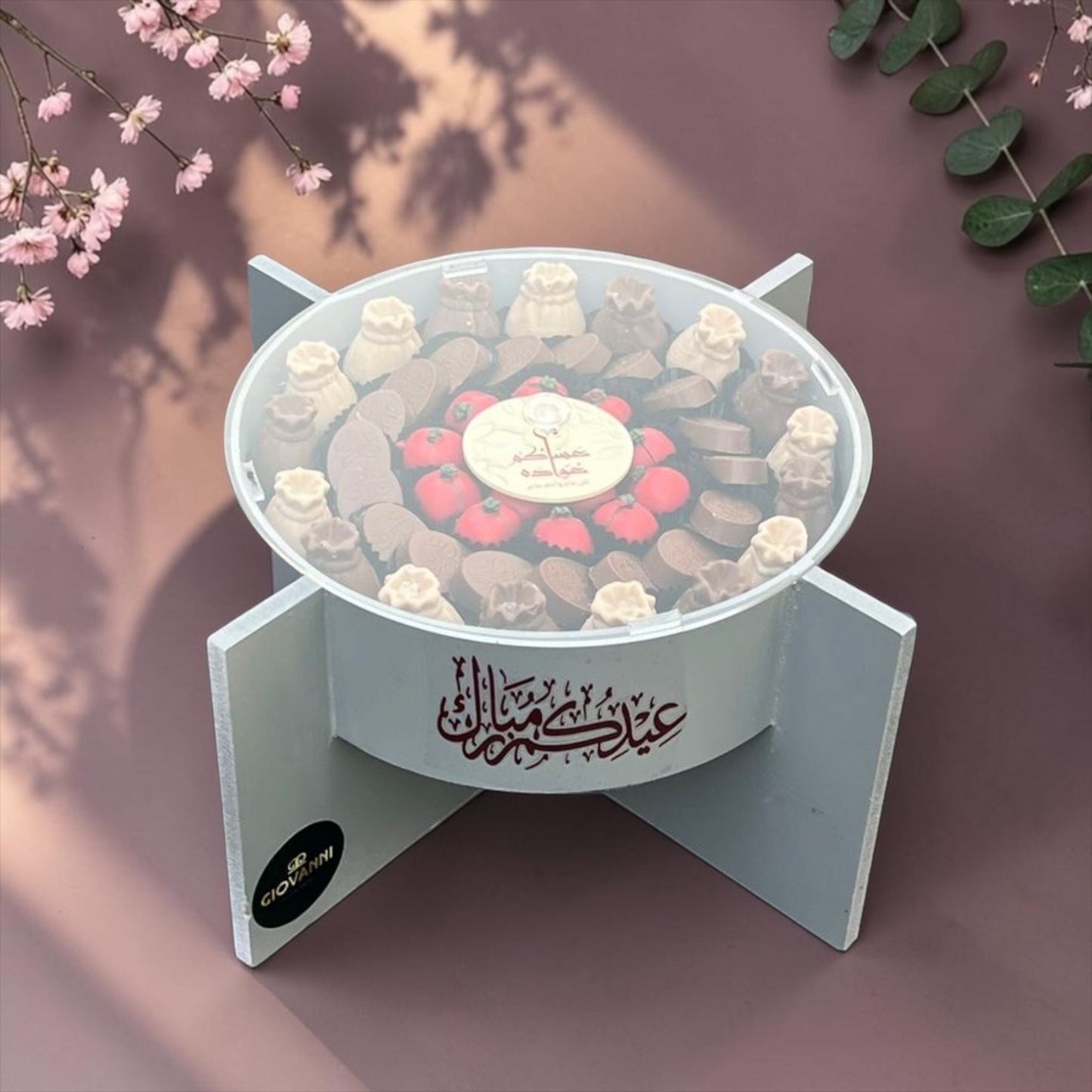 Acrylic Wood Stand with Assorted Chocolate | E200