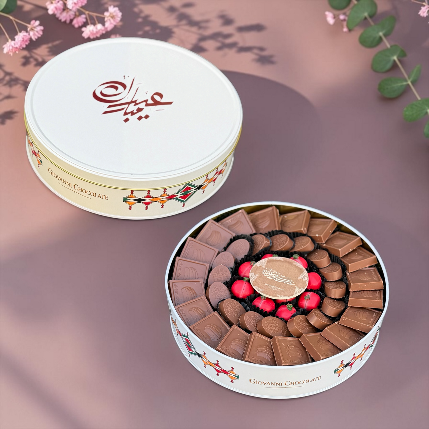 Premium Metal Gift Box with Assorted Belgian Chocolate | E56