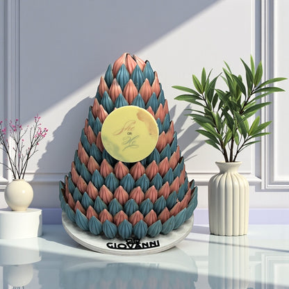 هرم شوكولاتة حبة الجوافة بطباعة مخصصة Guava Chocolate Pyramid with Custom Print