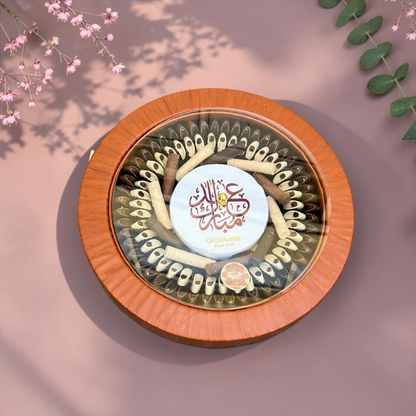 Round Leather Platter with Signature Chocolate| E197