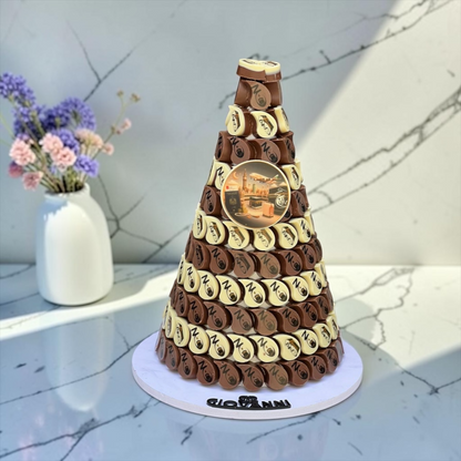 Giovanni Hajj Printed Teardrop Belgian Chocolate Pyramid – Luxury Collection