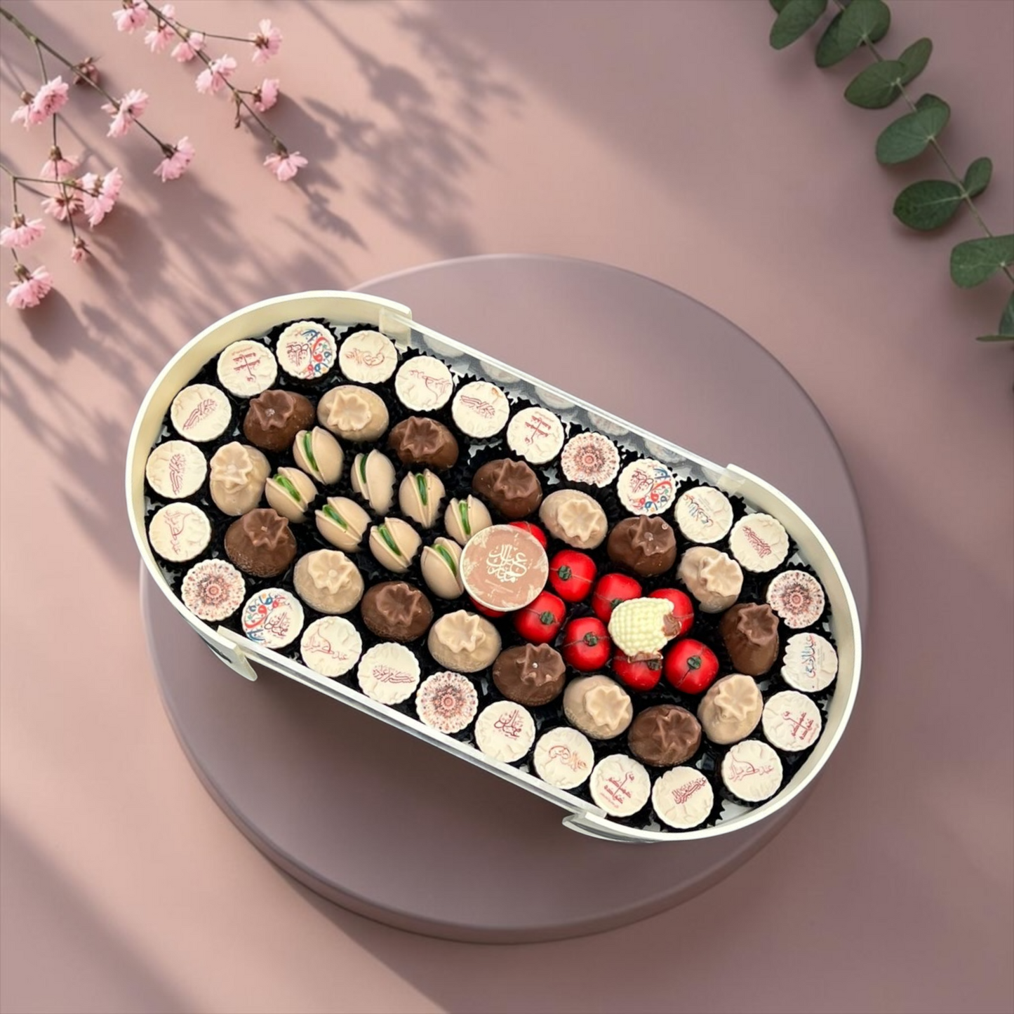 Oval Acrylic Chocolate Gift Box | E190