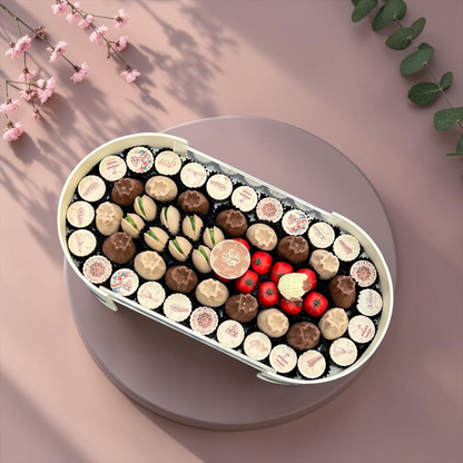 Oval Acrylic Chocolate Gift Box | E190