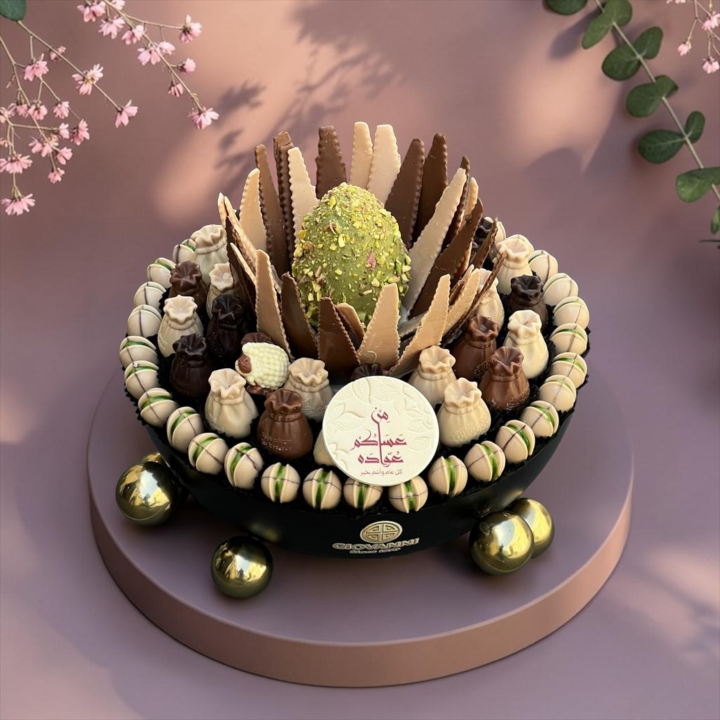 VIP Italian Stainless Steel Tray with Signature Belgian Chocolate | E187