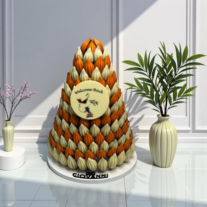 هرم شوكولاتة حبة الجوافة بطباعة مخصصة Guava Chocolate Pyramid with Custom Print