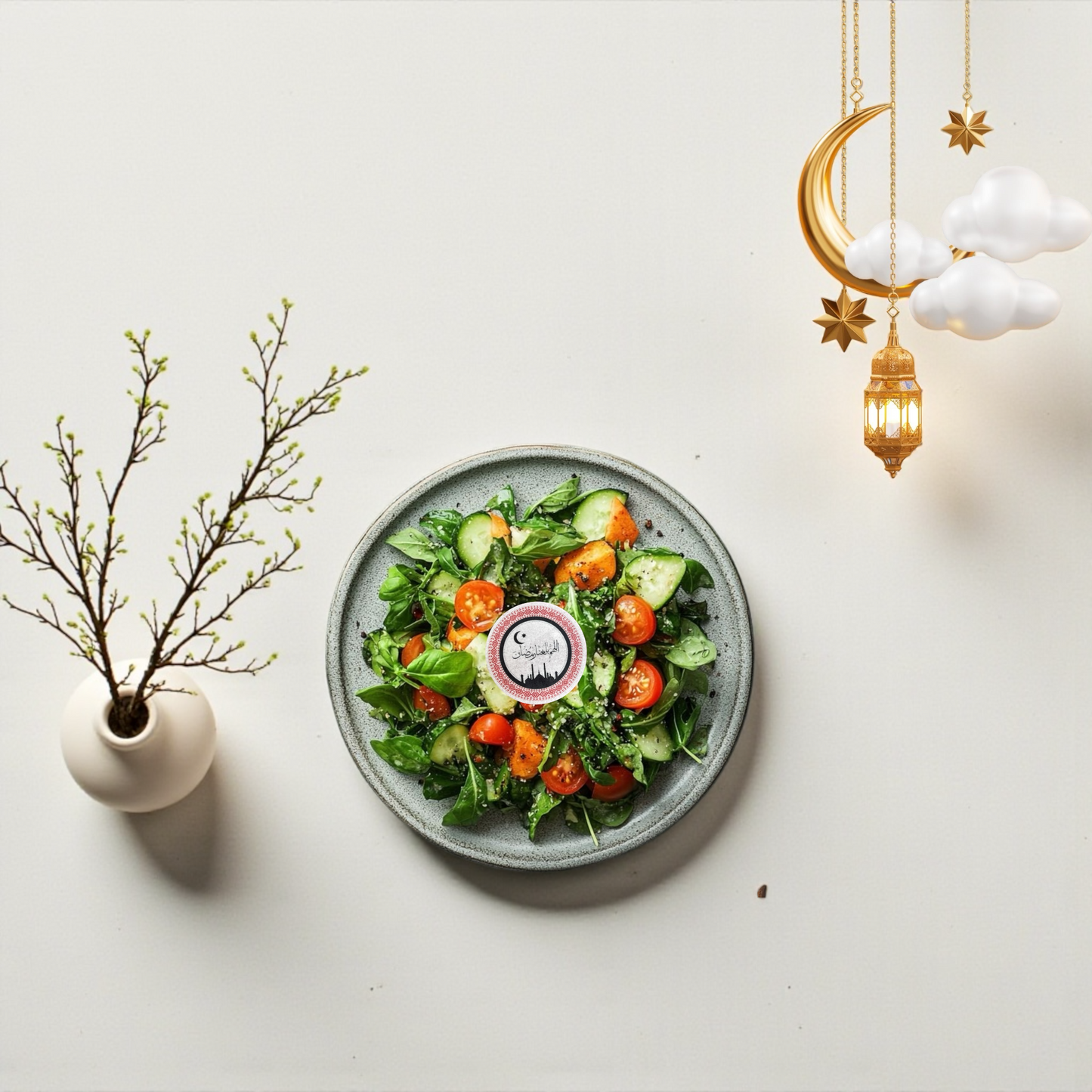 Edible Wafer Paper Multipurpose Toppers – Ramadan Print – 12 Pieces  ورق ويفر صالح للأكل متعدد الاستخدام – طباعة رمضان – 12 قطعة