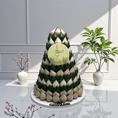 هرم شوكولاتة حبة الجوافة بطباعة مخصصة Guava Chocolate Pyramid with Custom Print