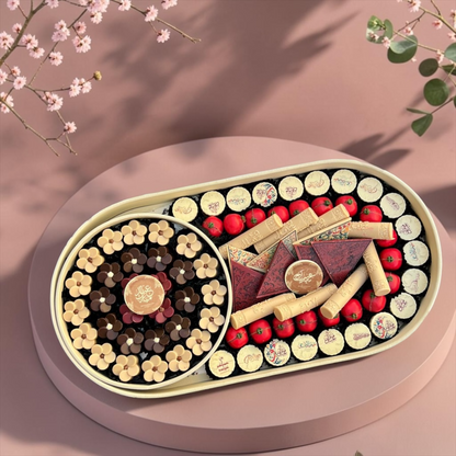 Giovanni Oval Jade Box with Assorted Belgian Chocolate | EO163