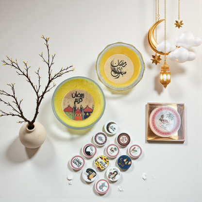 Edible Wafer Paper Multipurpose Toppers – Ramadan Print – 12 Pieces  ورق ويفر صالح للأكل متعدد الاستخدام – طباعة رمضان – 12 قطعة