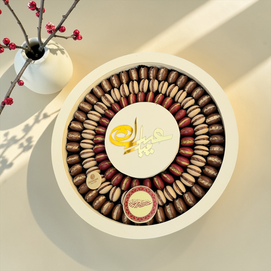 Luxury Round Acrylic Platter – Best Seller Chocolate Burger صحن اكريليك دائري فاخر مع بست سيلر شوكليت برجر