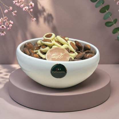 Luxury Porcelain Platter with Belgian Almond Chocolate | E208