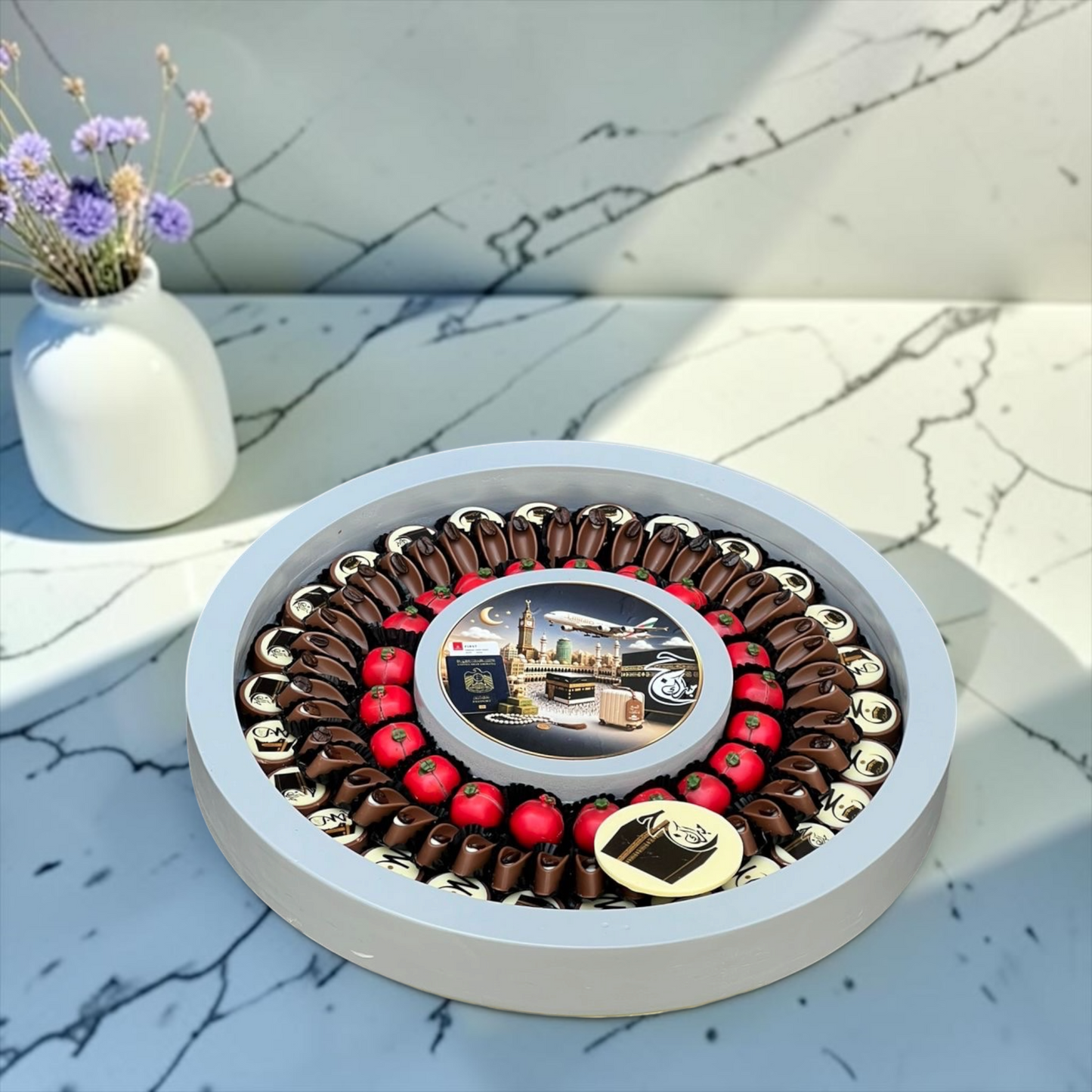 Giovanni Luxury Acrylic Platter with Signature Belgian Chocolate – Hajj Collection