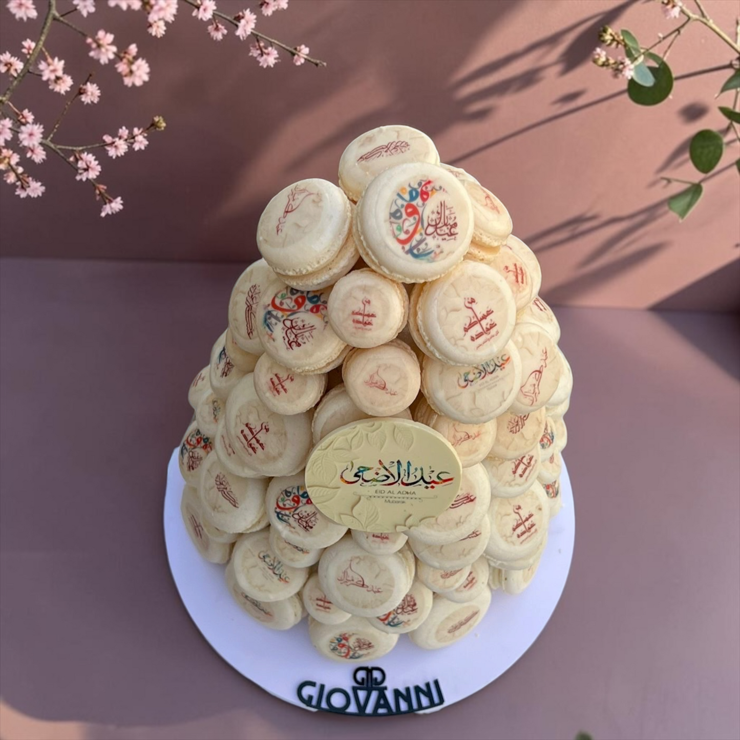 Giovanni Printed Macaron Pyramid Tower EO162