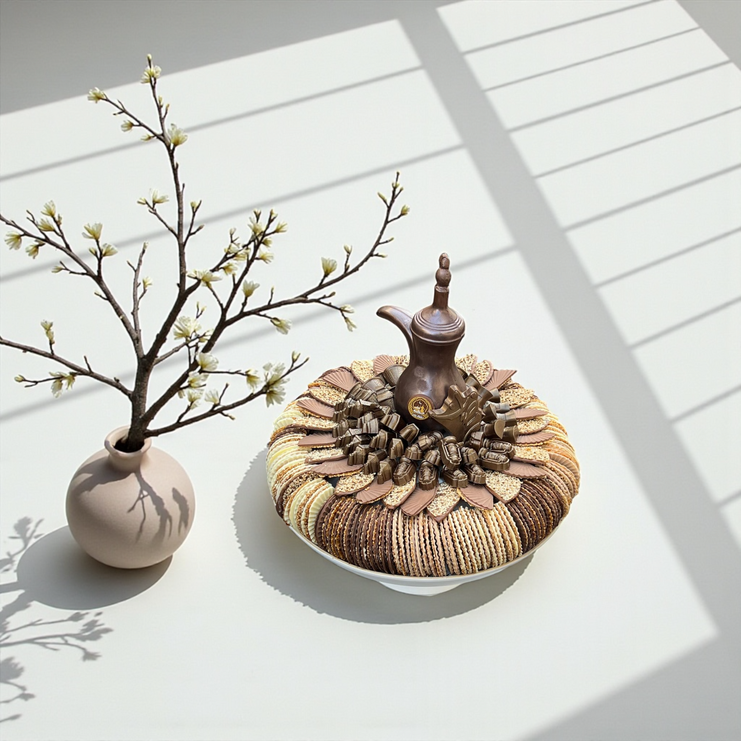 Royal Bamboo Platter – Ramadan Chocolate Collection 3KG صحن البامبو الملكي – تشكيلة الشوكليت الرمضانية 3 كيلو