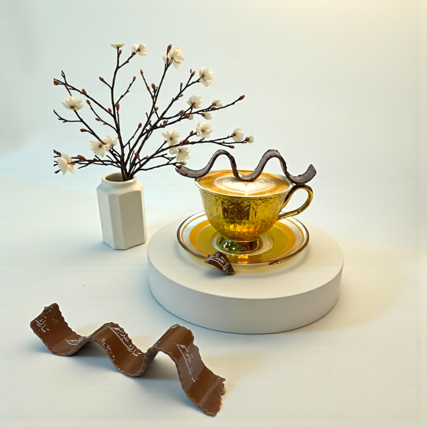 Majestic Spiral Coffee Stick Chocolate – Mubarak Al Shahr Print (18 cm) – Ramadan Edition ماجستيك – شوكليت كوفي ستيك  بطباعة مبارك الشهر (18 سم) – إصدار رمضان