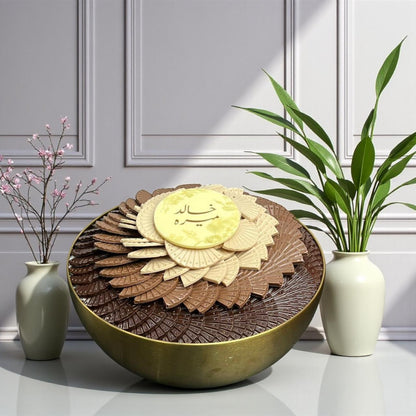 Chocolate Fan Plate With Premium Copper Plate مع صحن نحاس فاخر صحن شوكليت مروحة ميكس