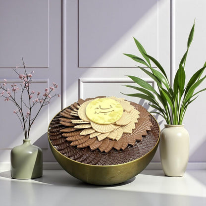 Chocolate Fan Plate With Premium Copper Plate مع صحن نحاس فاخر صحن شوكليت مروحة ميكس