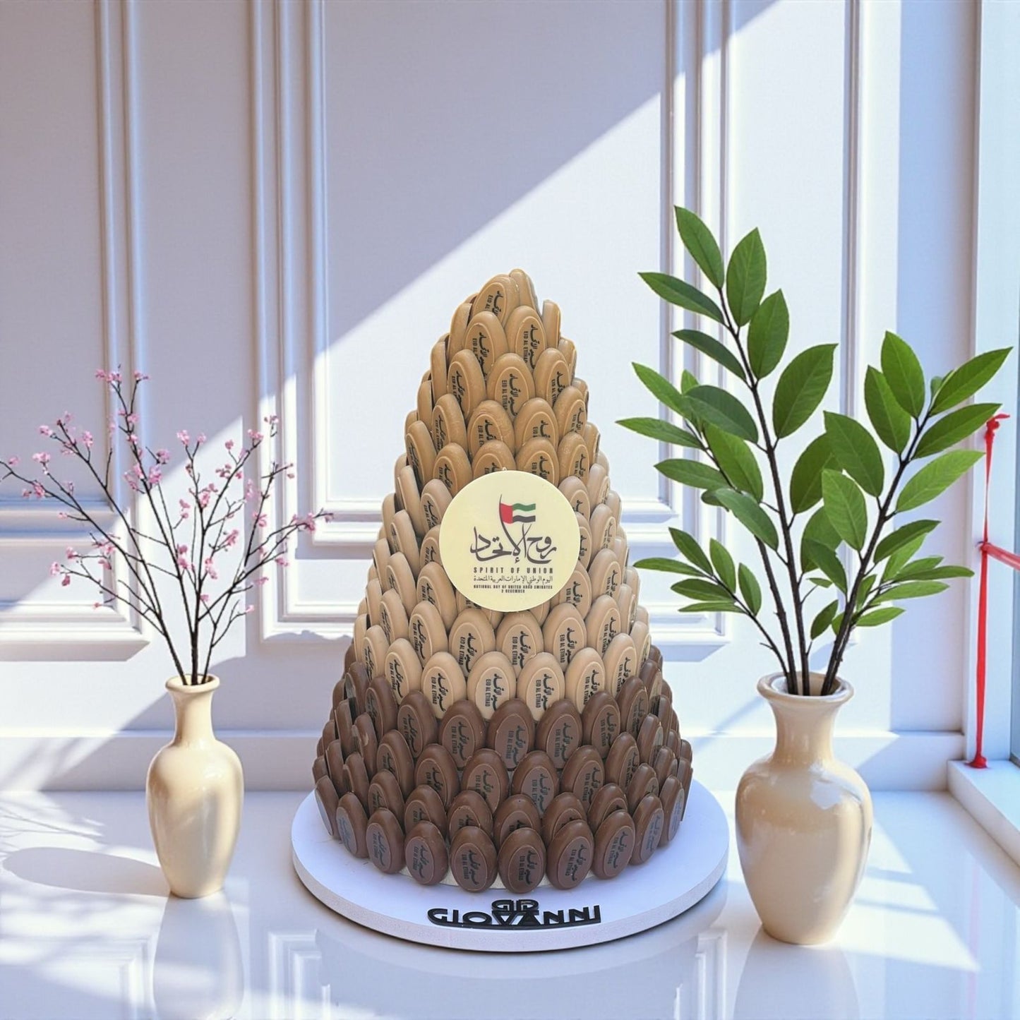 🟤 هرم شوكوبون مطبوع – Giovanni Chocolate