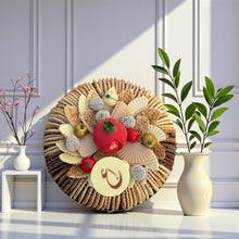 Caramelized Sesame Coated in Gourmet Chocolate صحن سمسم مكرمل مع صحن كريستال فخم