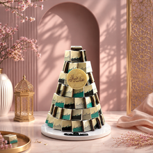 Printed Chocolate Pyramid Stand – Square Design | E201