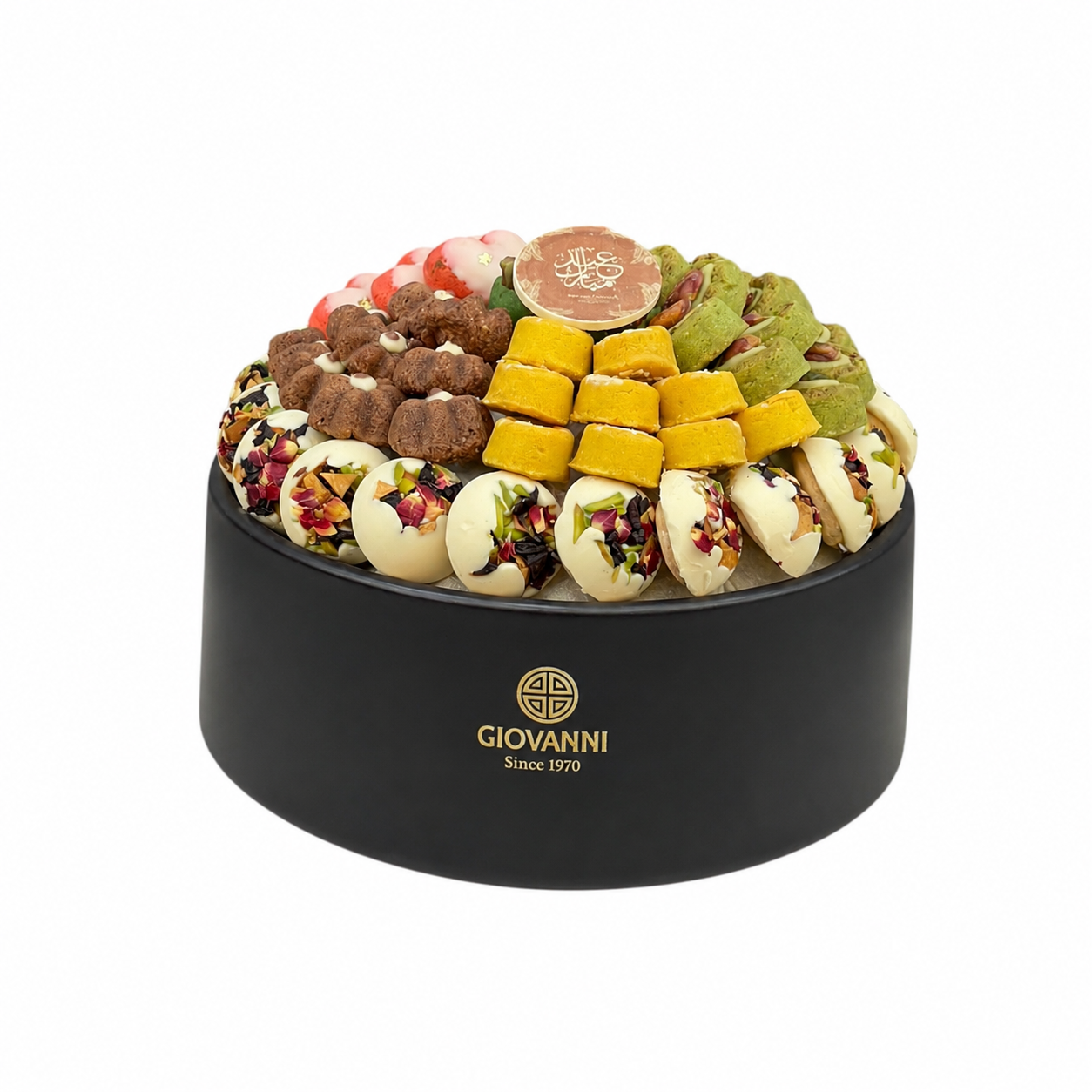 Black Orchid Luxury Package – Belgian Chocolate, French Petit Four & Almond Chocolate Platter | E209