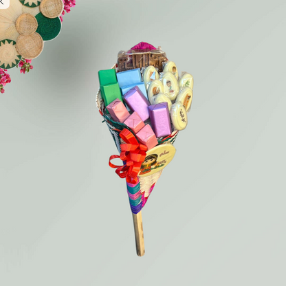 سلة تراثية من الخوص مع  شوكولا ميكس  – حق الليلة