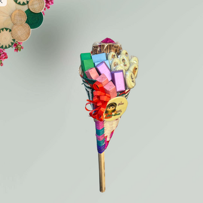 سلة تراثية من الخوص مع  شوكولا ميكس  – حق الليلة