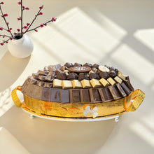 Wrapped ChocolateGold Platter | صحن ذهبي مع شوكليت مغلف
