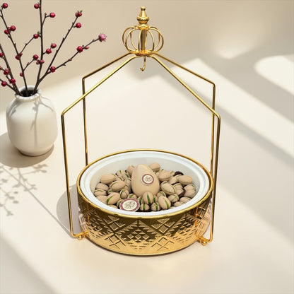 VIP Chocolate Stand with Cover Gold |   ستاند شوكليت ذهبيVIP بغطاء فاخر