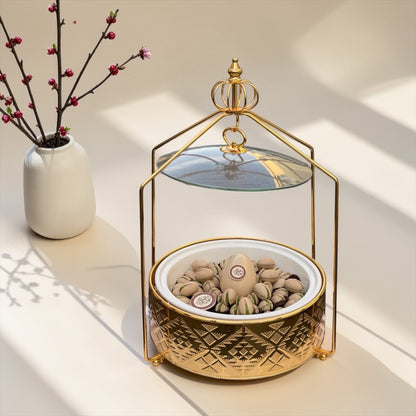 VIP Chocolate Stand with Cover Gold |   ستاند شوكليت ذهبيVIP بغطاء فاخر