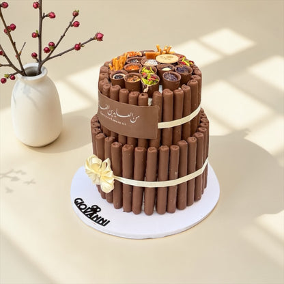 Eid Fine Wafer Chocolate Pyramid – Two Layers | هرم فاين فير بثيم العيد طابقين