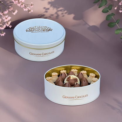 Premium Metal Gift Box with Assorted Belgian Chocolate | E45