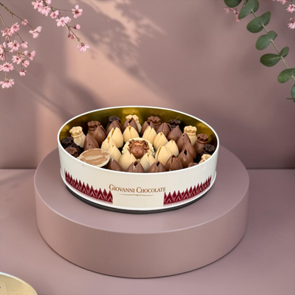 Premium Metal Gift Box with Assorted Belgian Chocolate | E64
