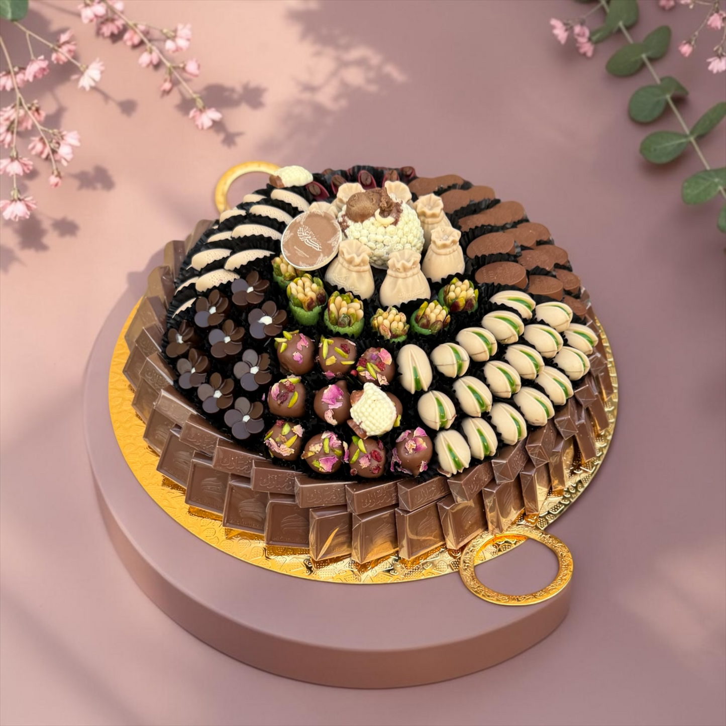 Luxury Crystal Platter with Assorted Belgian Chocolate | E12