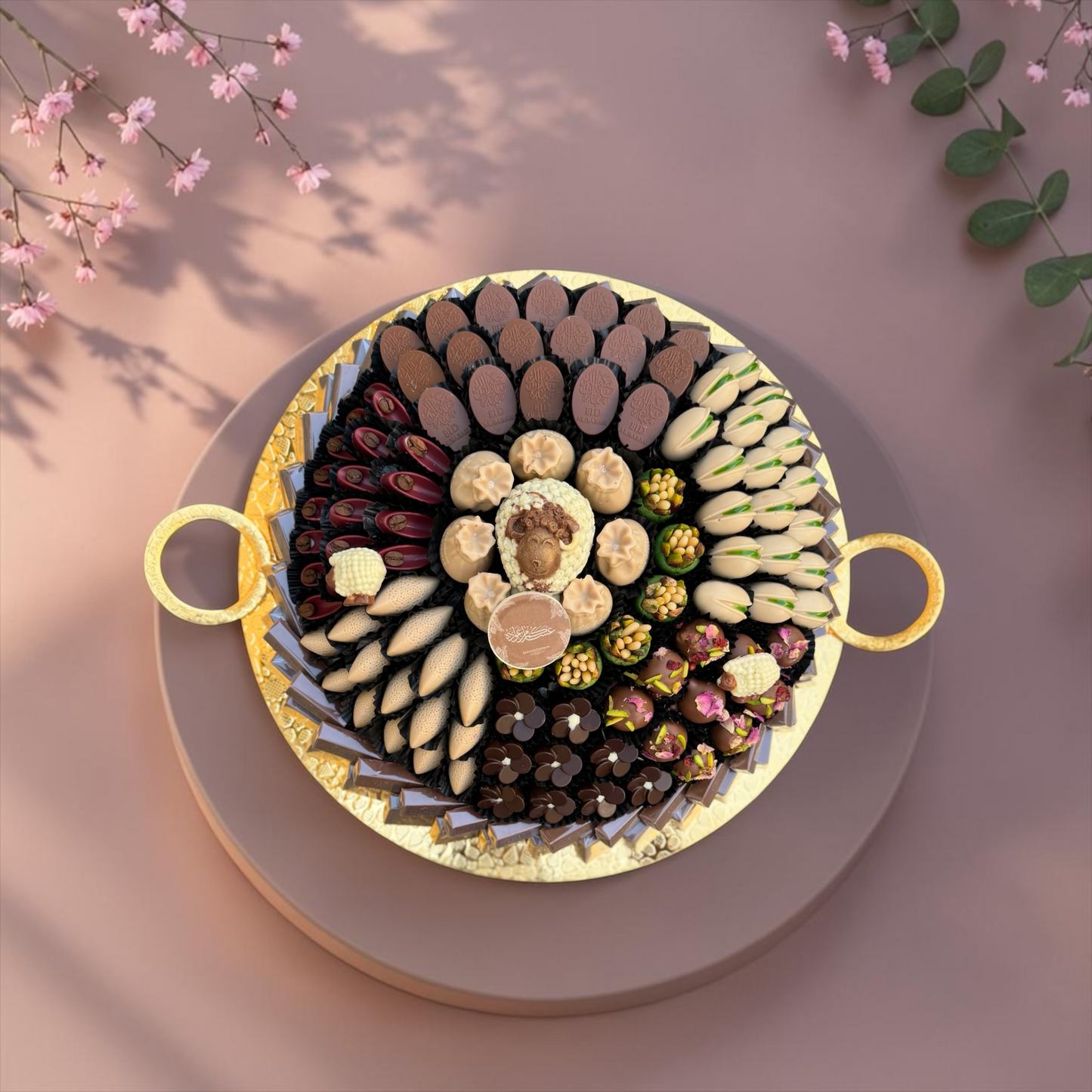 Luxury Crystal Platter with Assorted Belgian Chocolate | E12