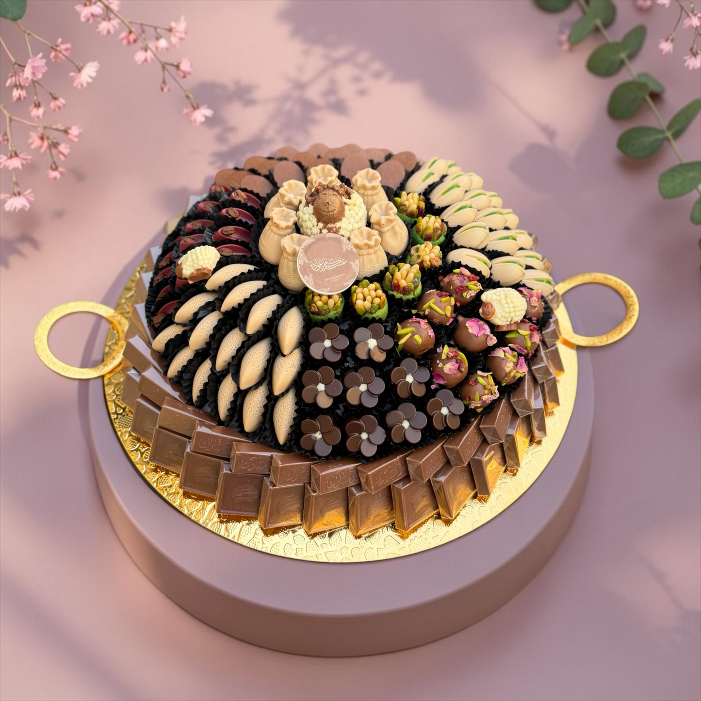 Luxury Crystal Platter with Assorted Belgian Chocolate | E12