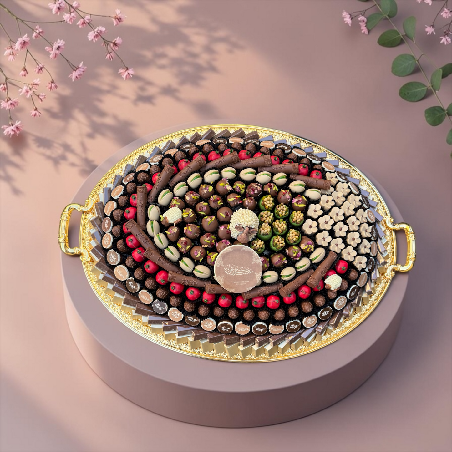 VIP Stainless Steel Platter with Assorted Belgian Chocolate 4KG | E79