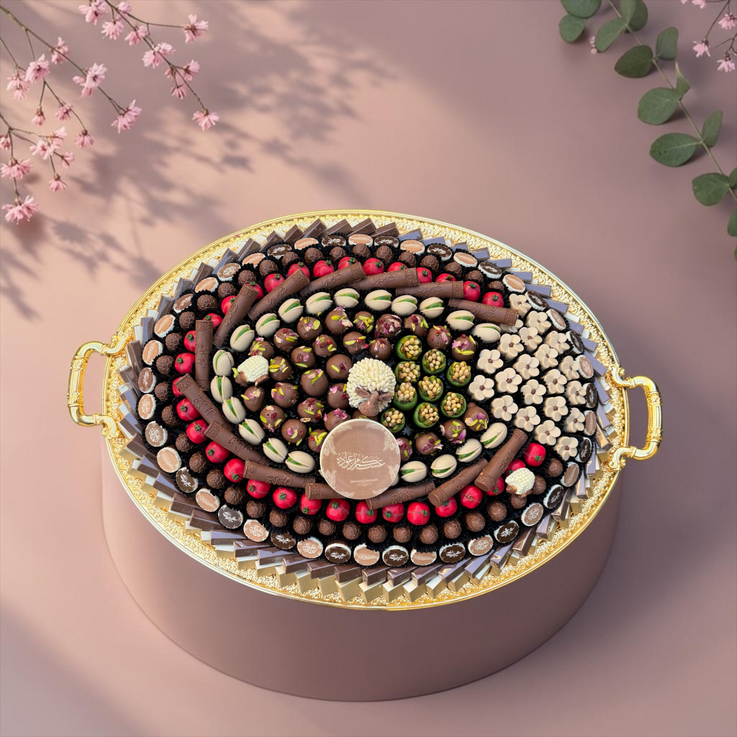 VIP Stainless Steel Platter with Assorted Belgian Chocolate 4KG | E79