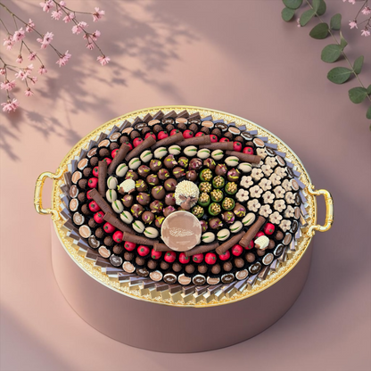 VIP Stainless Steel Platter with Assorted Belgian Chocolate 4KG | E79