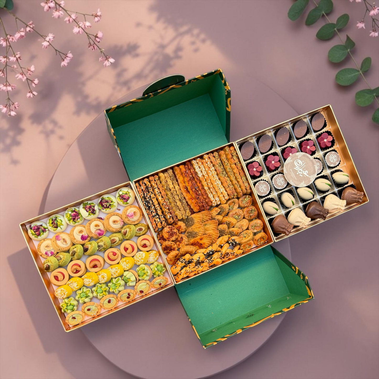 Mixed Chocolate Nuts and Petit Four Gift Box | E82