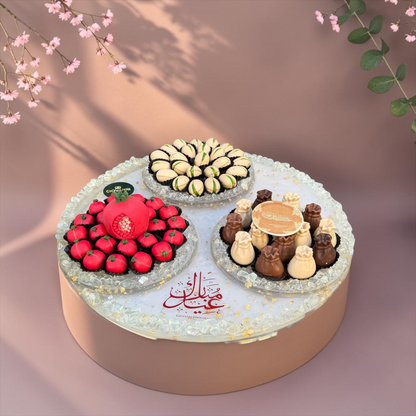 VIP Ceramic Platter with Wrapped Belgian Chocolate | E103