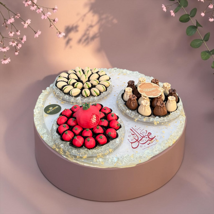 VIP Ceramic Platter with Wrapped Belgian Chocolate | E103