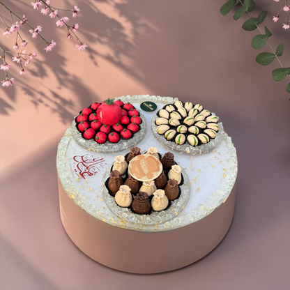 VIP Ceramic Platter with Wrapped Belgian Chocolate | E103