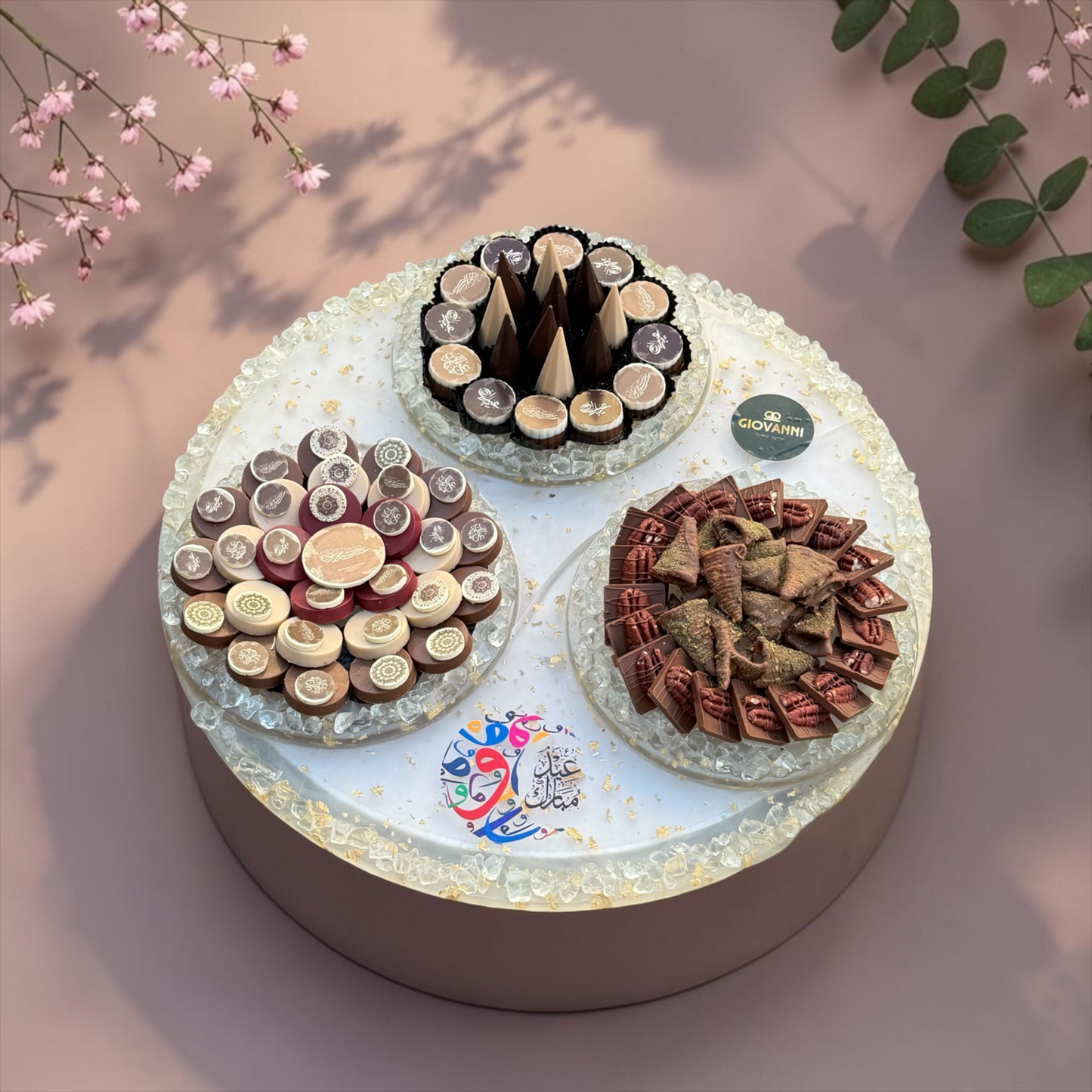 VIP Ceramic Platter with Wrapped Belgian Chocolate | E112