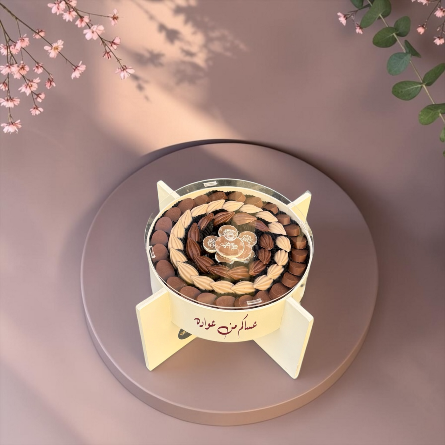 Acrylic Wood Stand with Assorted Chocolate | E111