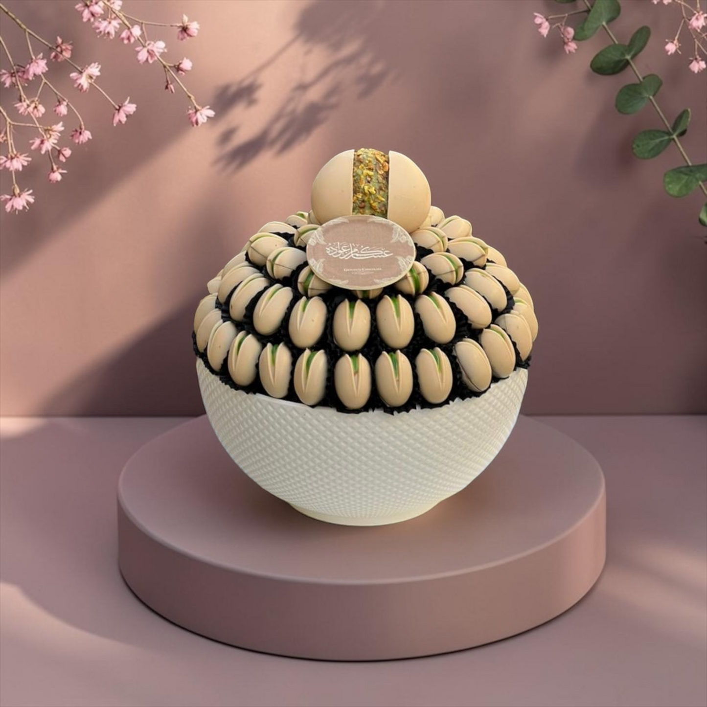 Porcelain Platter with Pistachio Chocolate | E108