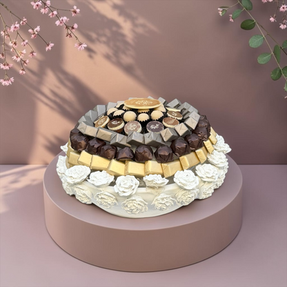 Luxury Ceramic Platter with Assorted Chocolate | E102