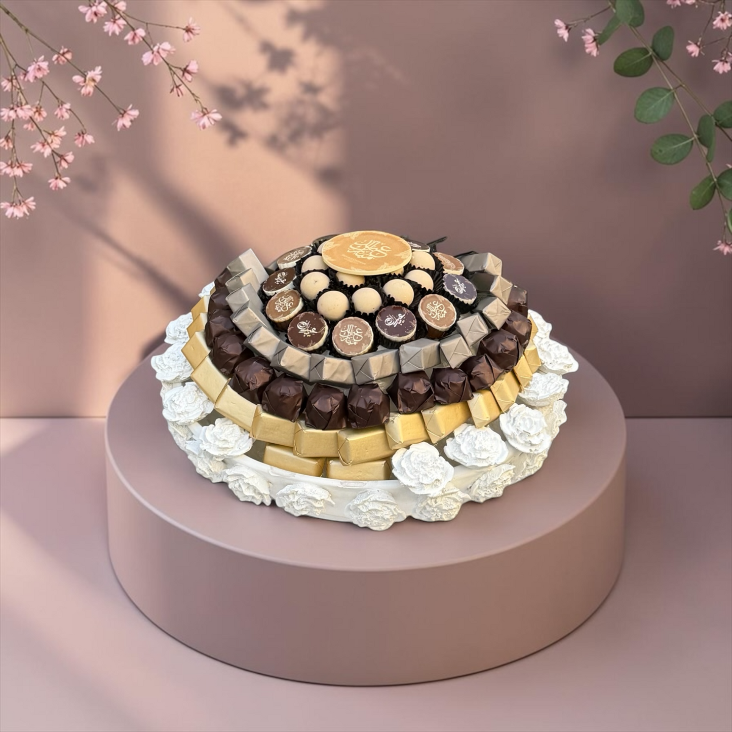 Luxury Ceramic Platter with Assorted Chocolate | E102