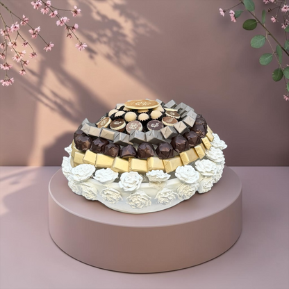 Luxury Ceramic Platter with Assorted Chocolate | E102