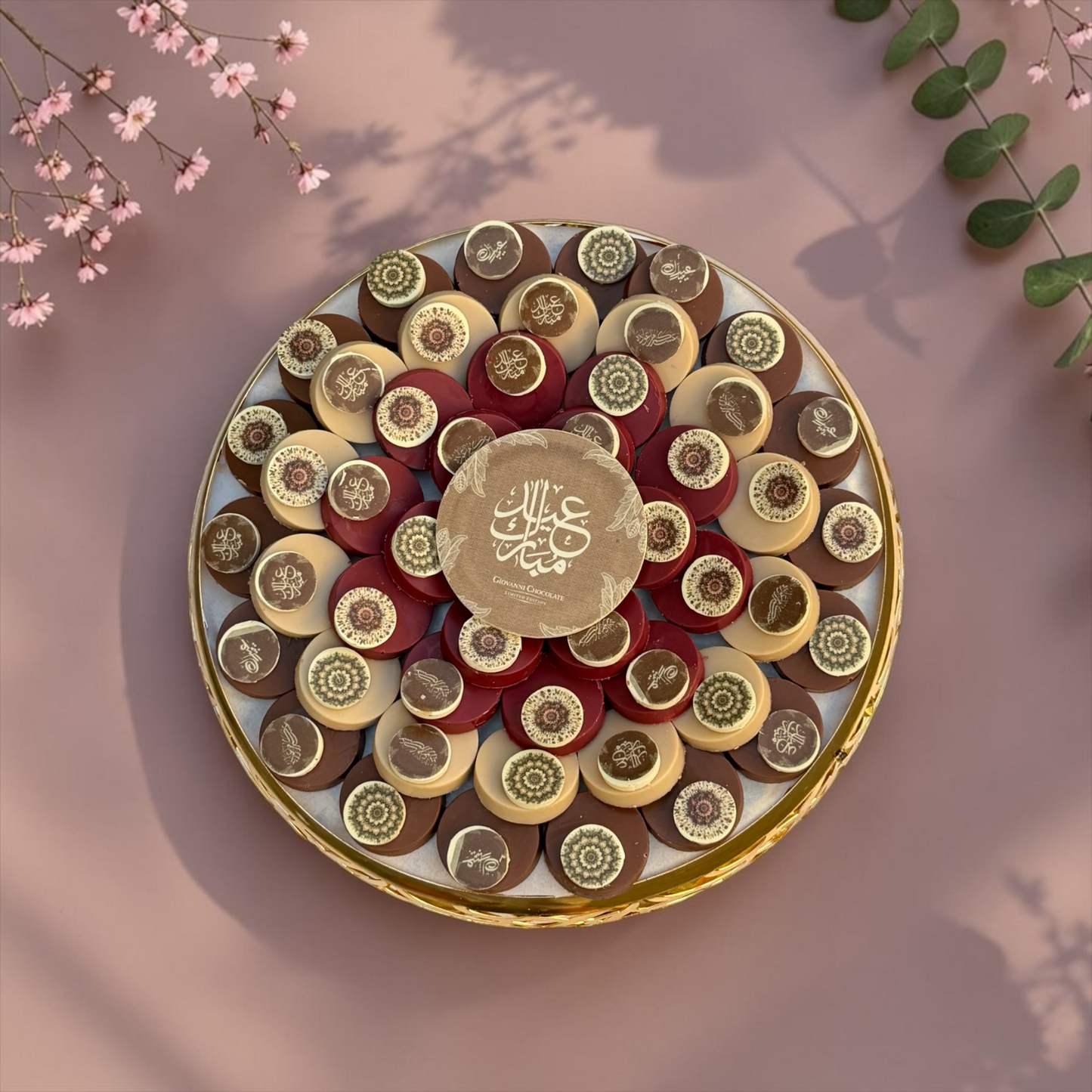VIP Stainless Steel Platter with Assorted Belgian Chocolate | E106